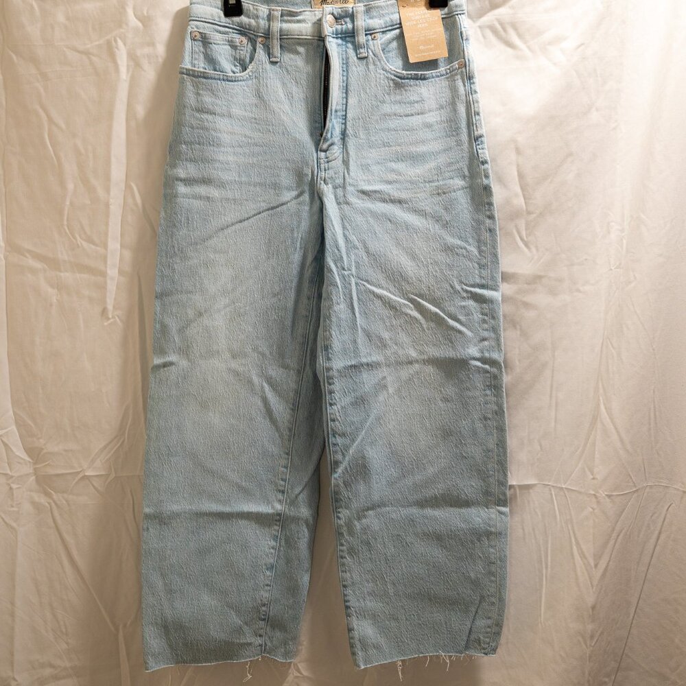 NWT Madewell The Perfect Vintage Wide-Leg Crop Jeans in a light wash - Size 27